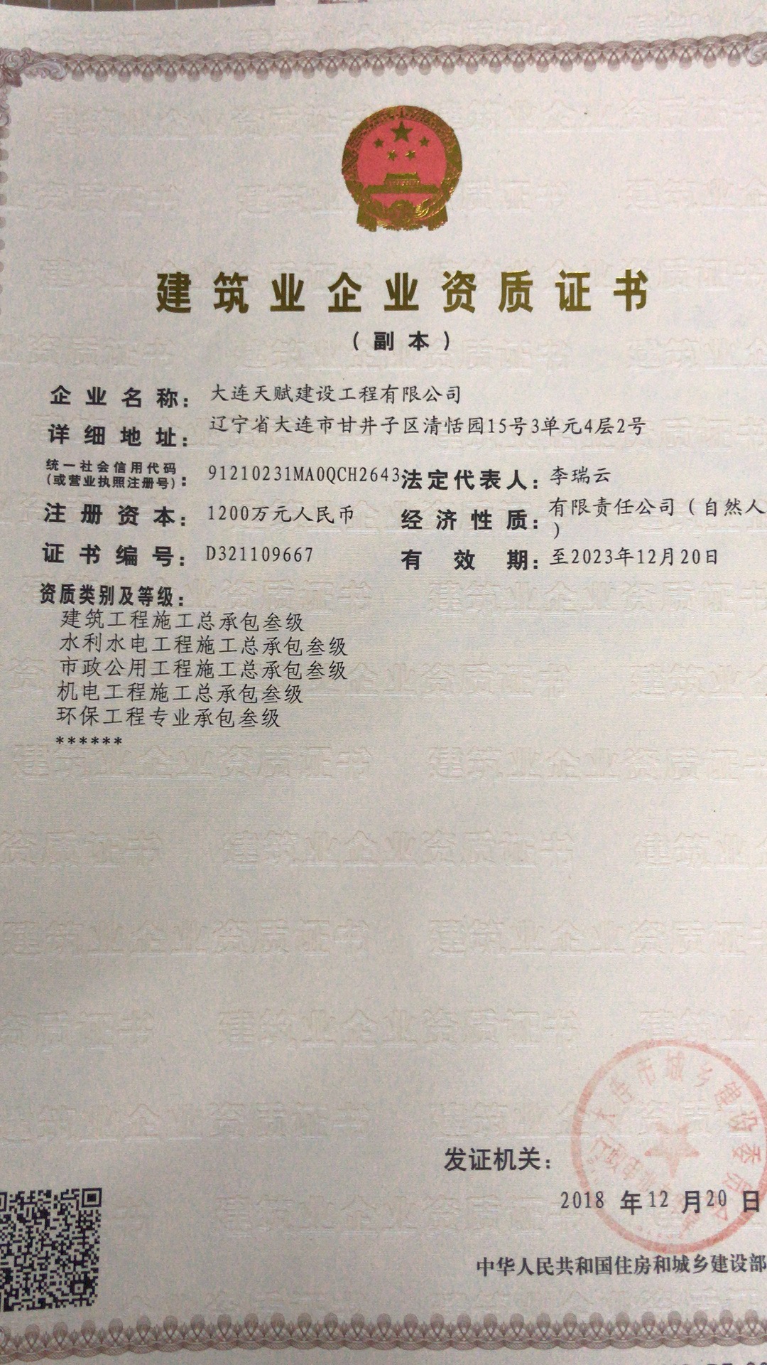 出售资质详情